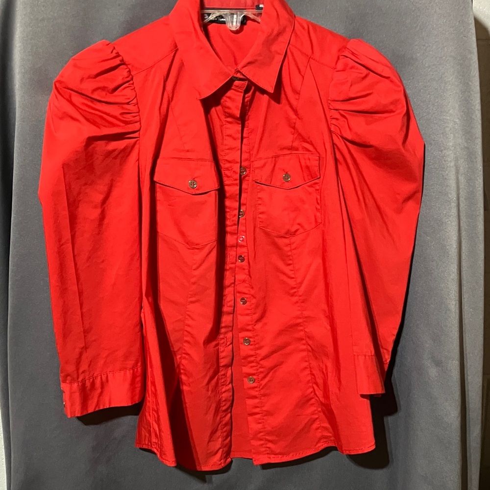New York & Company Scarlet Button-Up Blouse